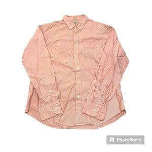J Crew Factory Woven Shirts Slim Fit‎ Red Striped Button Down Men's Large